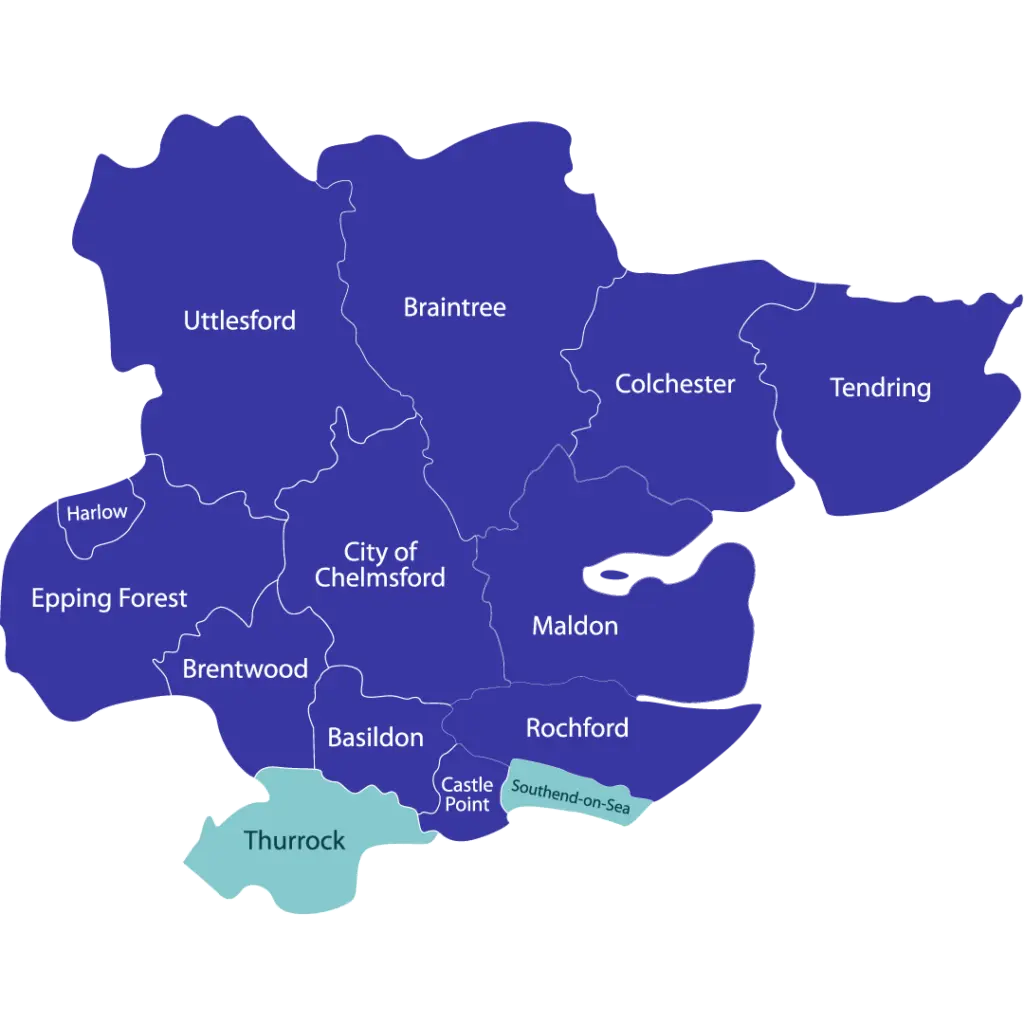 map of Essex Teaching Jobs Essex